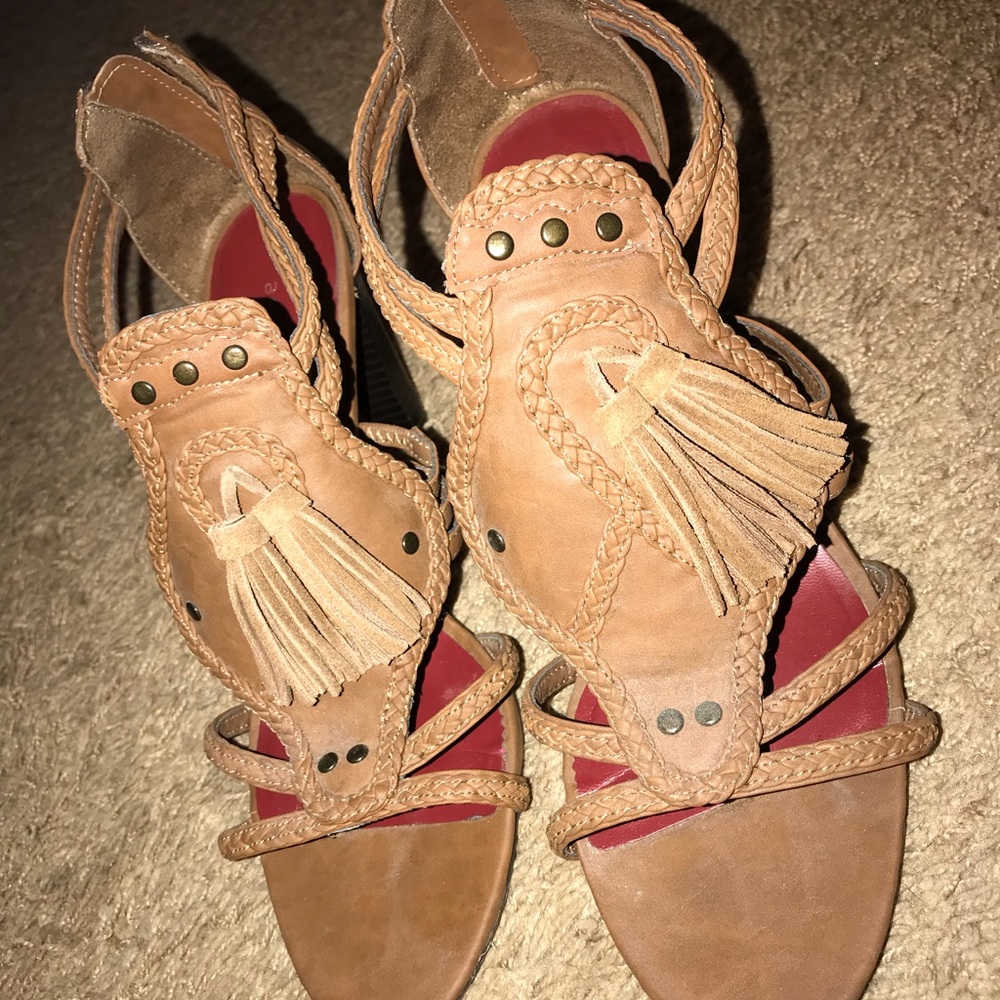 Ann Marino Brown Boho Heels